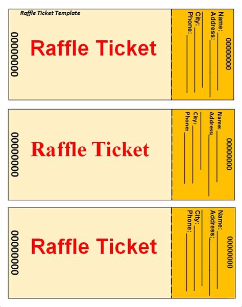 sample raffle ticket template free|raffle ticket word template.